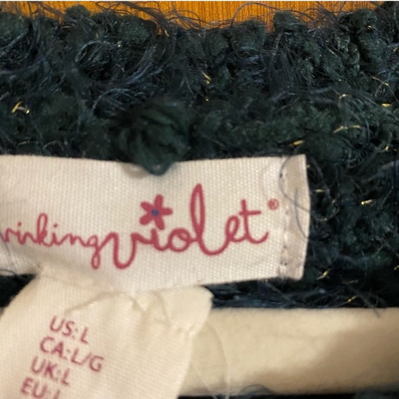 Shrinking Violet cozy sweater size large - Picture 5 of 10